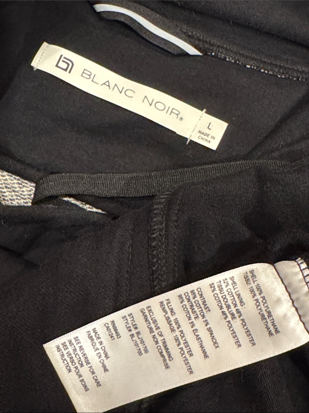 Blanc Noir hooded Moto jacket - Picture 8 of 8